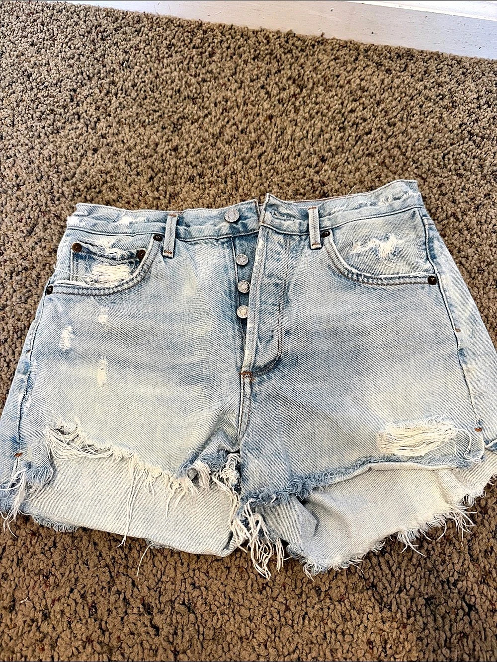 AGOLDE Vintage Cut Off Short Blue Waist 27